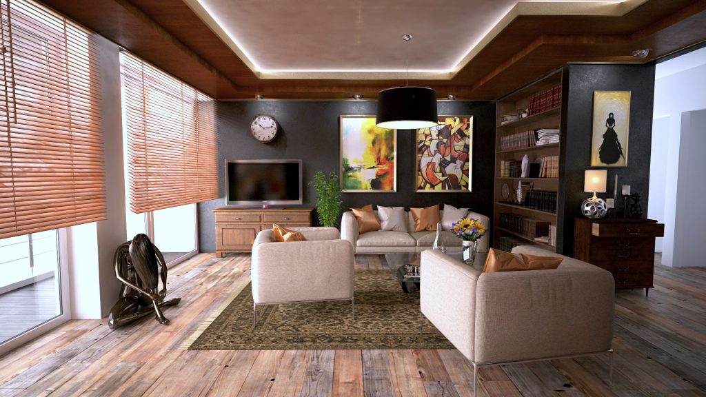 Houten jaloezieën in natuurlijke kleuren geven je interieur een luxe en warme uitstraling met perfecte lichtregeling